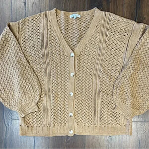 Miss sparkling button front cardigan SZ LG